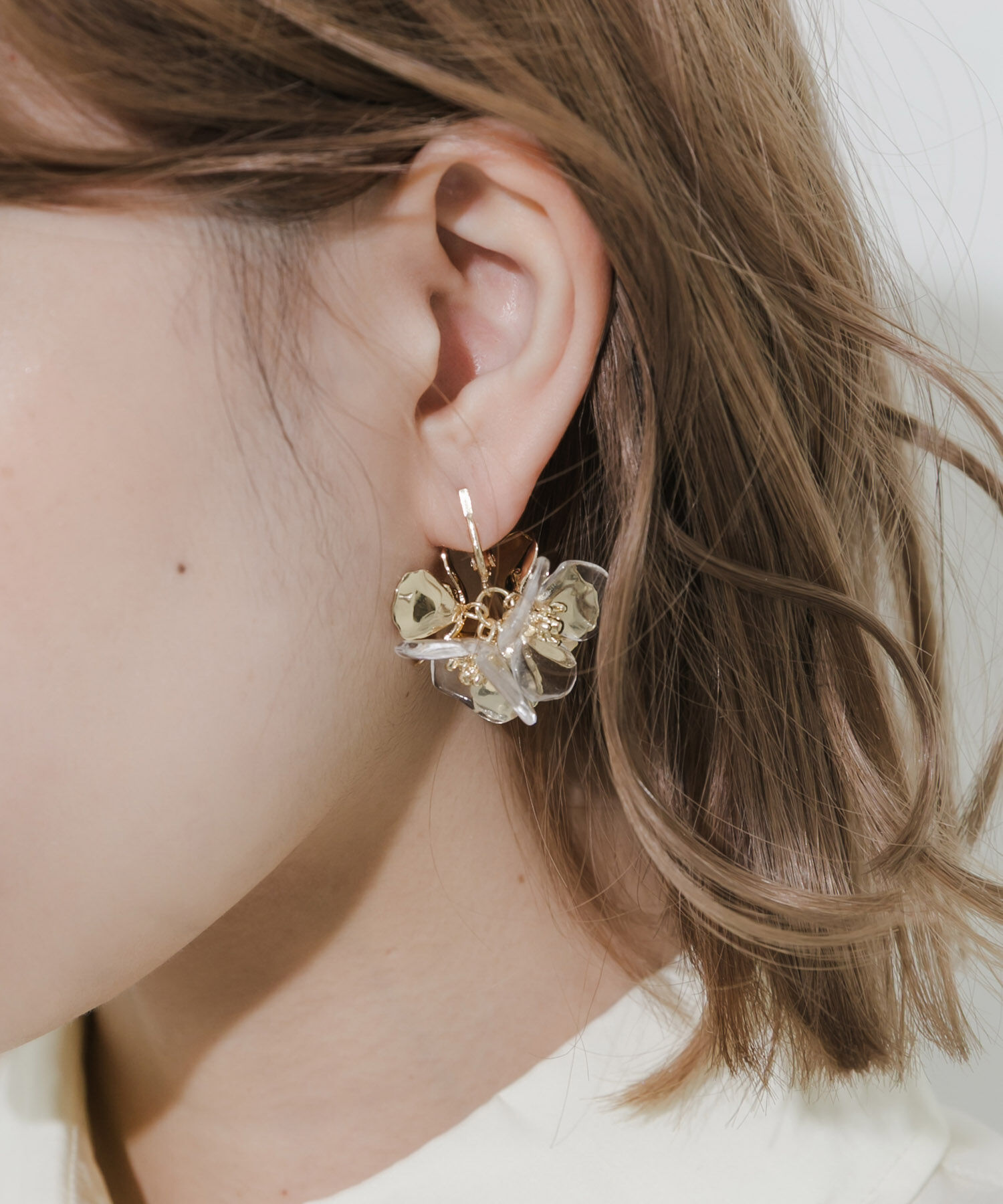 SMELLY「ミックスフラワーイヤリング」|イヤリング|