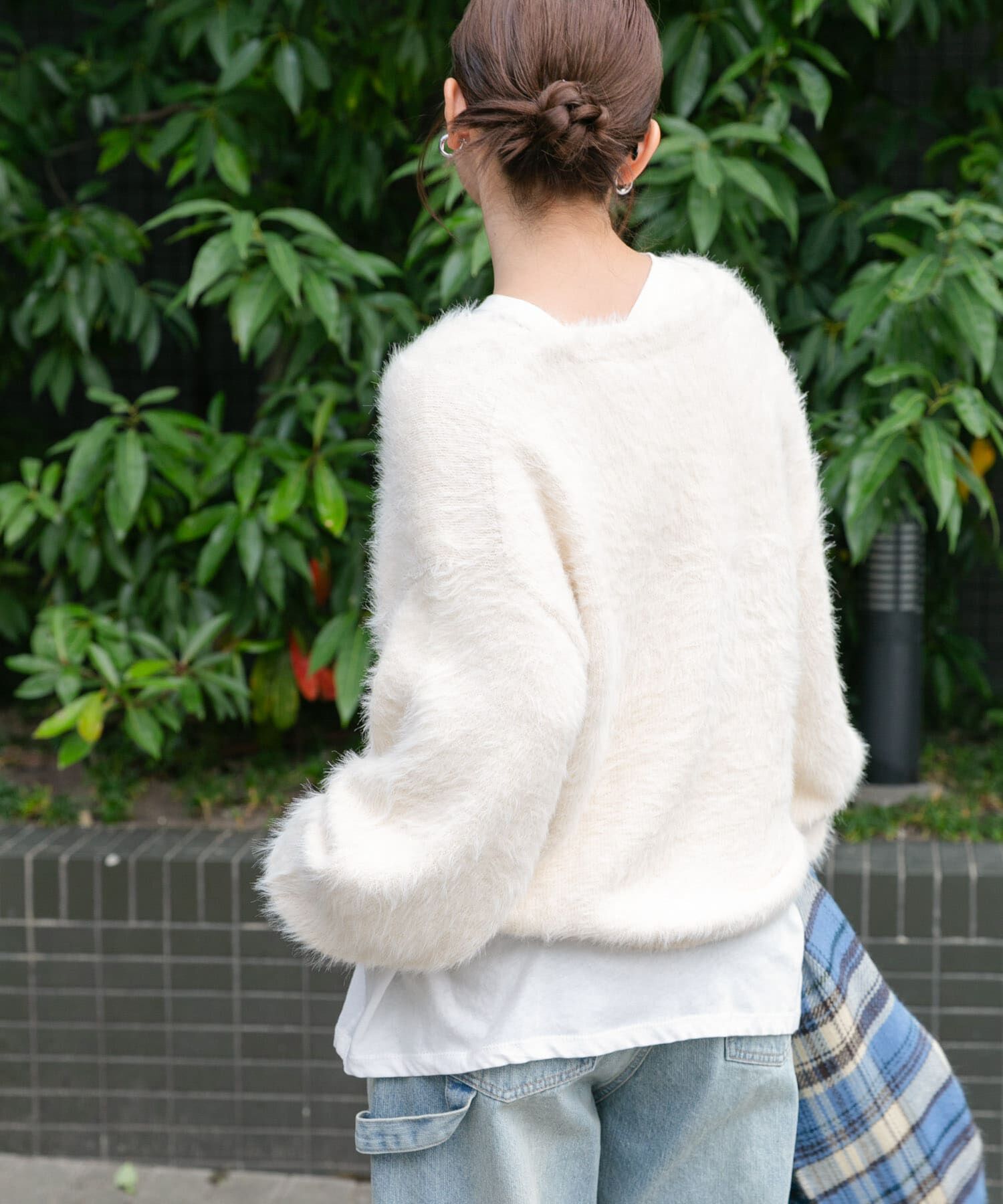  「シャギーVネックニット」|ニット・セーター|