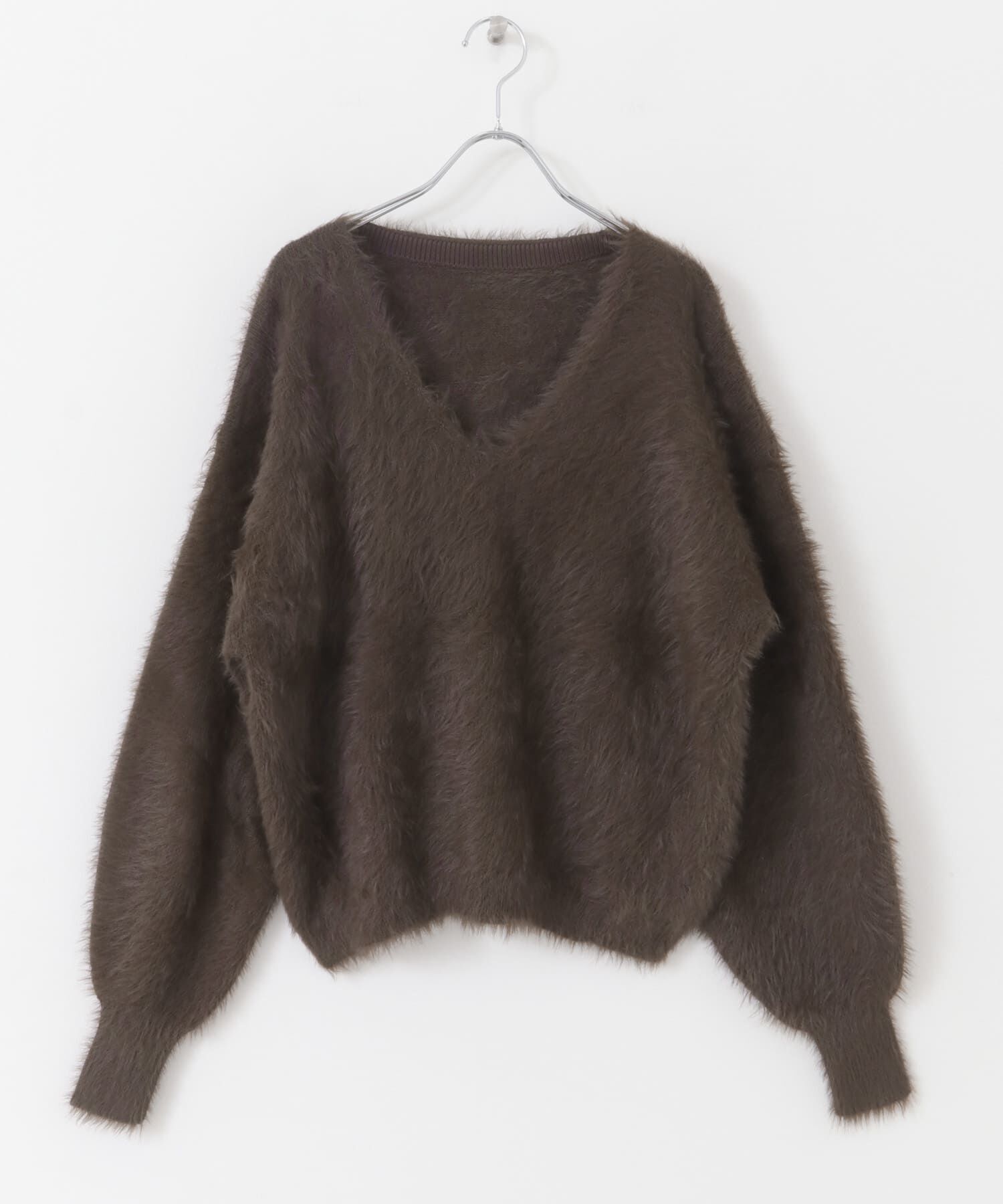  「シャギーVネックニット」|ニット・セーター|