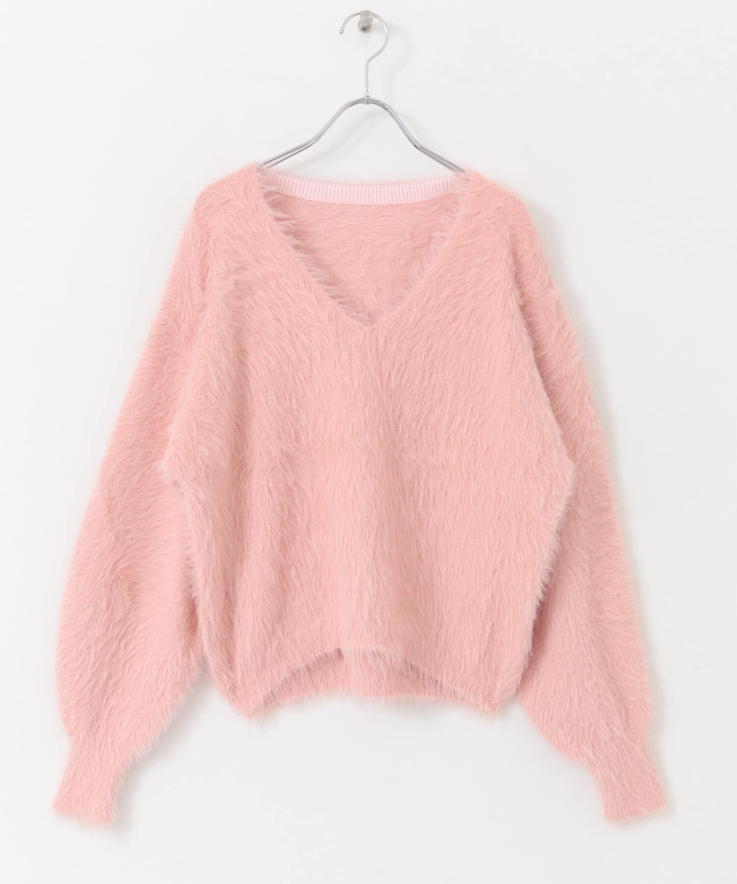  「シャギーVネックニット」|ニット・セーター|