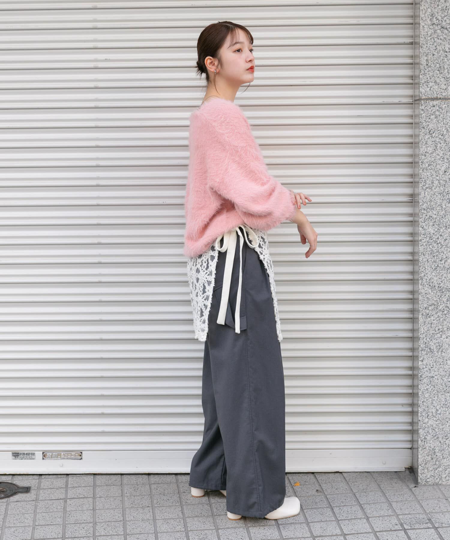  「シャギーVネックニット」|ニット・セーター|