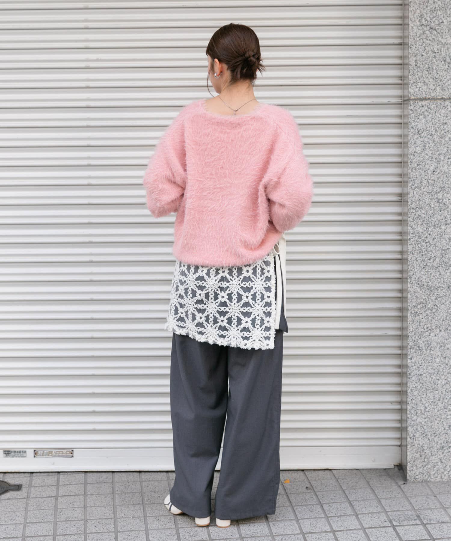  「シャギーVネックニット」|ニット・セーター|