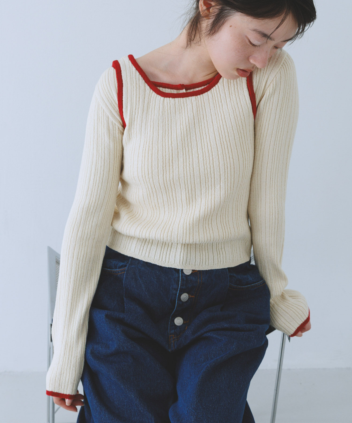  「2WAYタンクトップSETカーディガン」|ニット・セーター|