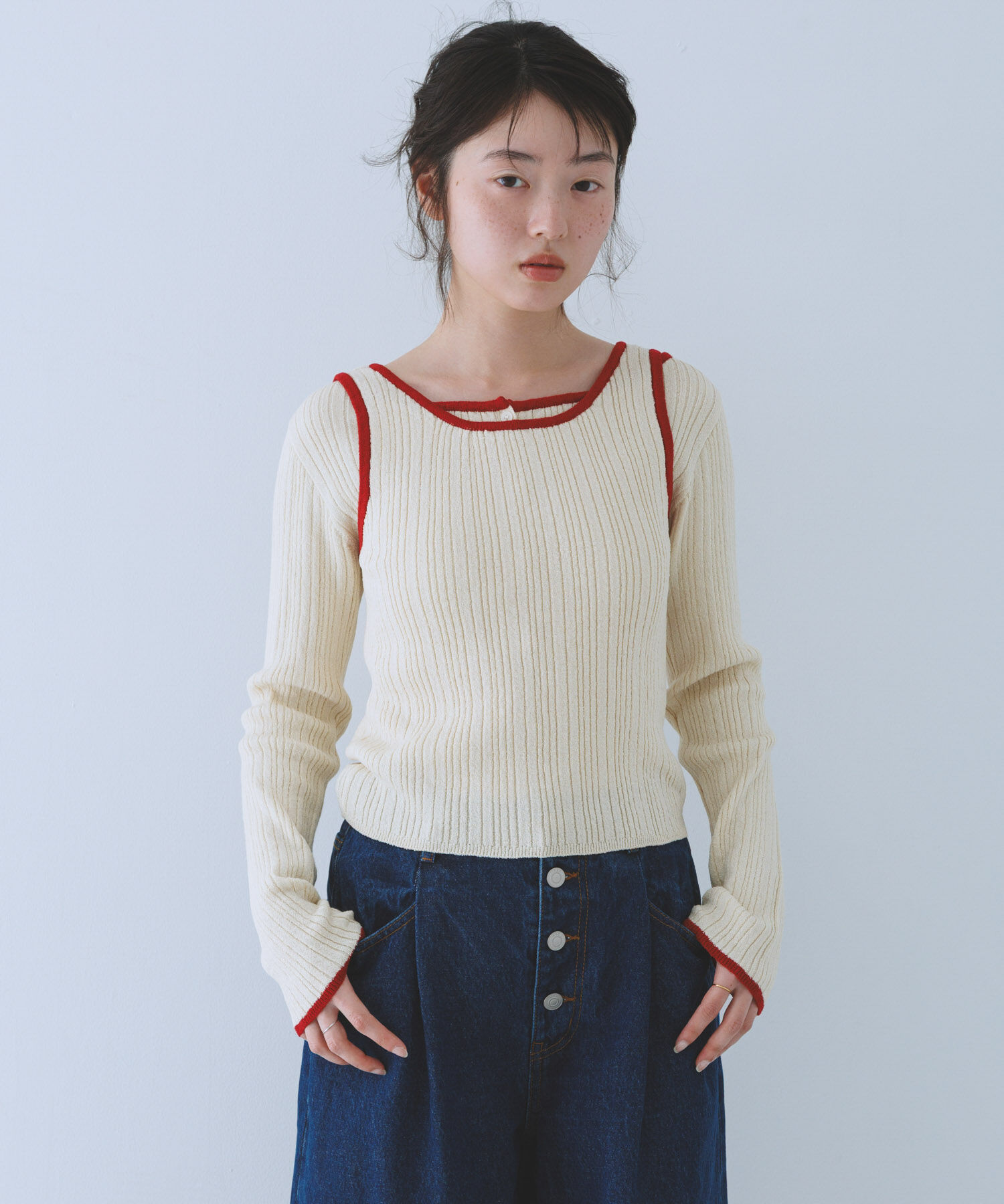  「2WAYタンクトップSETカーディガン」|ニット・セーター|