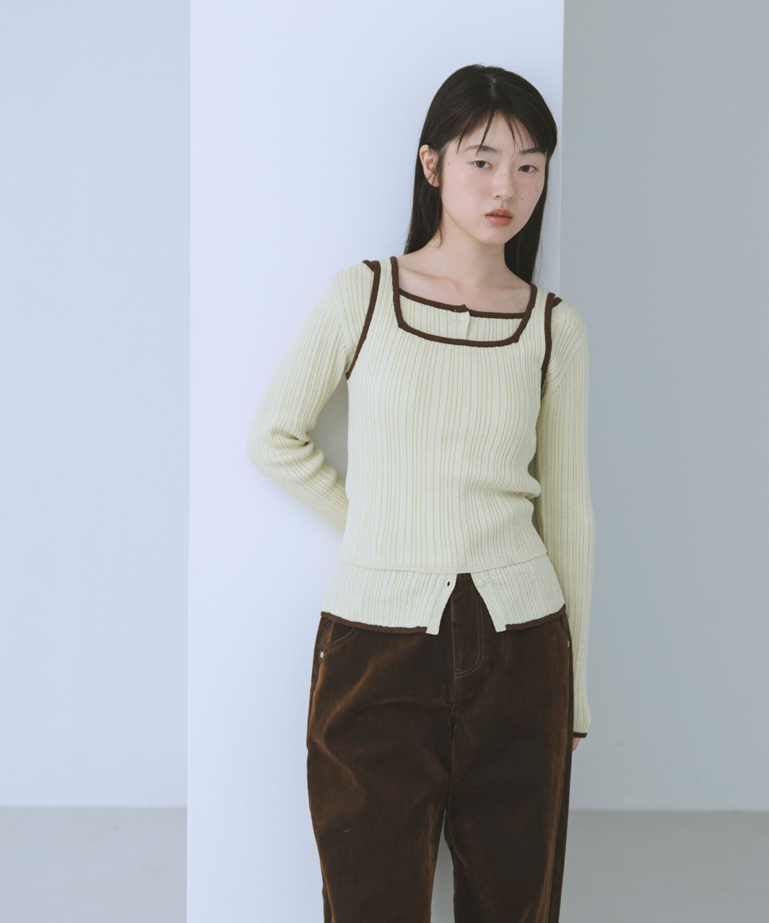  「2WAYタンクトップSETカーディガン」|ニット・セーター|