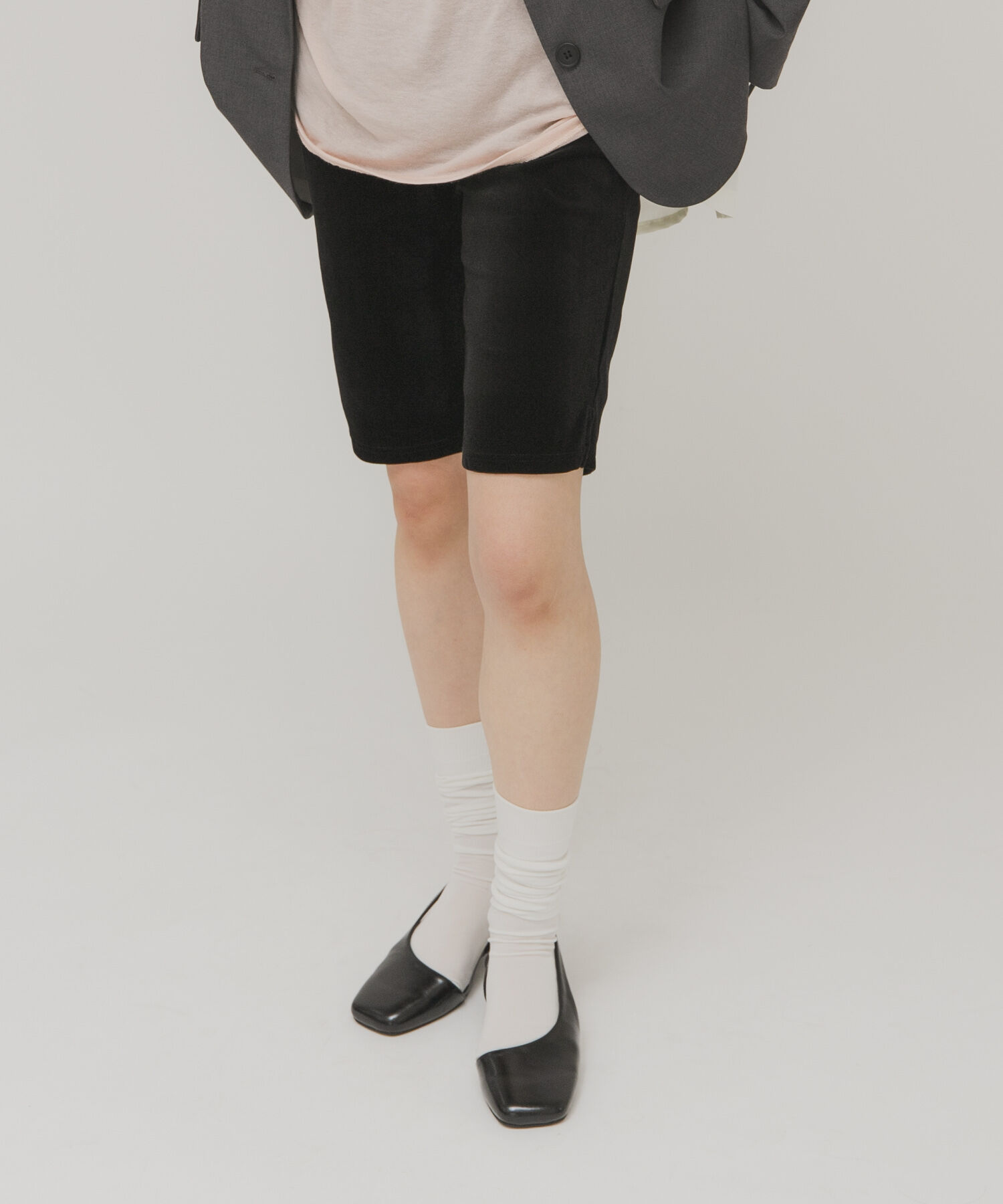  「ベロアサイクルパンツ」|その他|ブラック