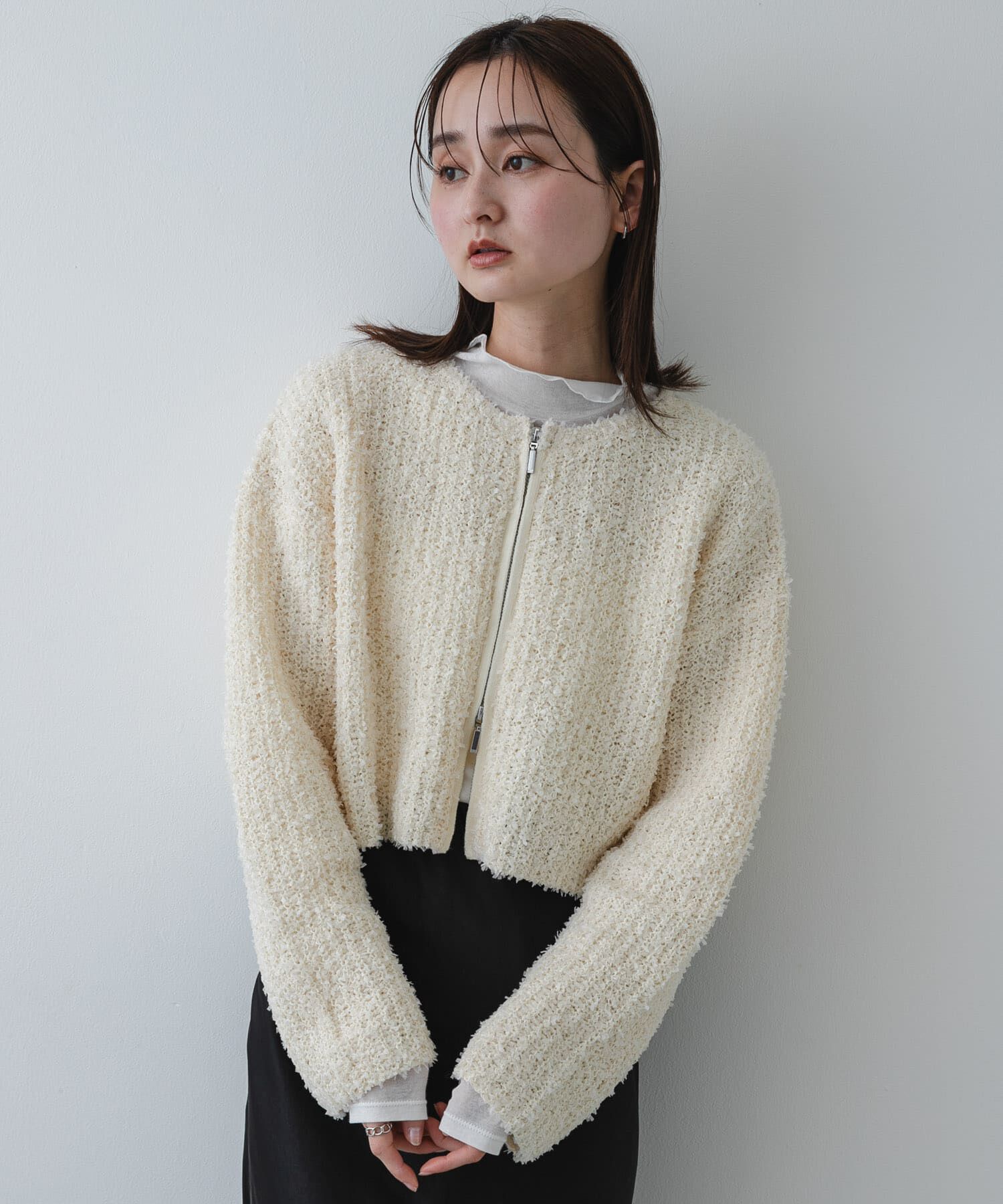 SENSE OF PLACE by URBAN RESEARCH「『洗濯可』コードテープヤーンカーディガン」|カーディガン|