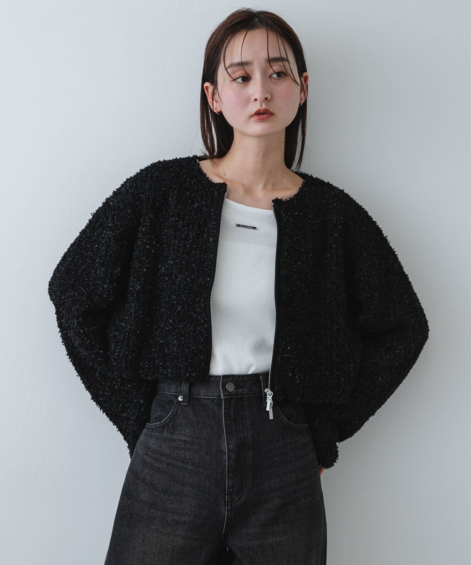 SENSE OF PLACE by URBAN RESEARCH「『洗濯可』コードテープヤーンカーディガン」|カーディガン|