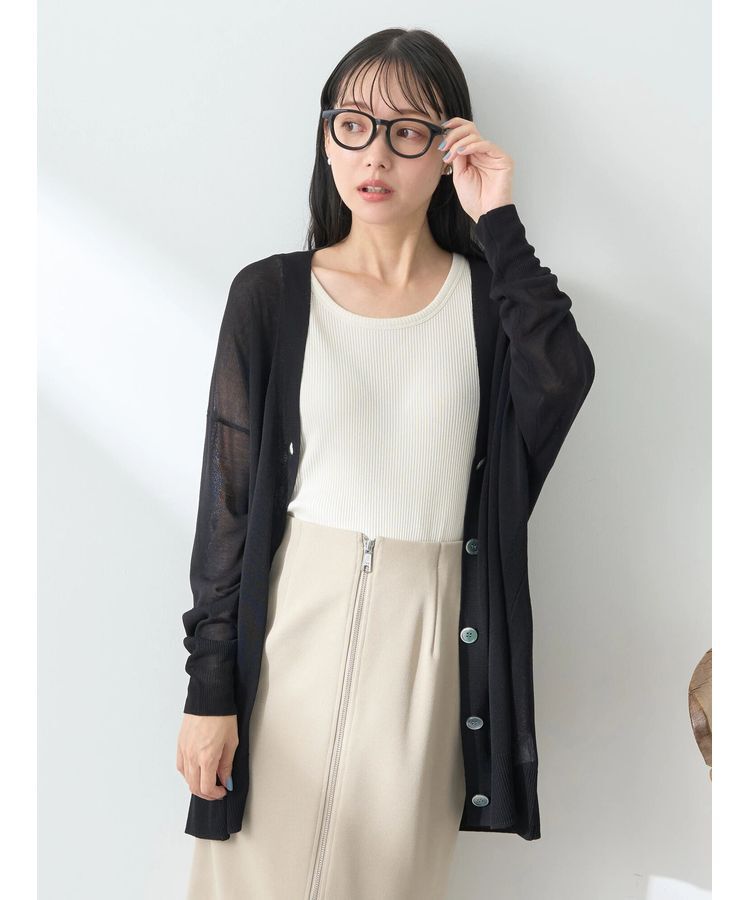 earth music&ecology「シアーBIGカーディガン」|カーディガン|