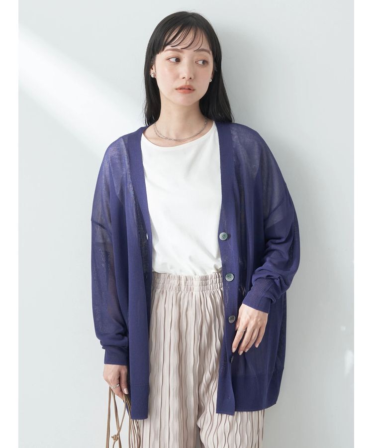 earth music&ecology「シアーBIGカーディガン」|カーディガン|