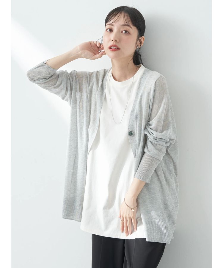earth music&ecology「シアーBIGカーディガン」|カーディガン|Gray Mixture