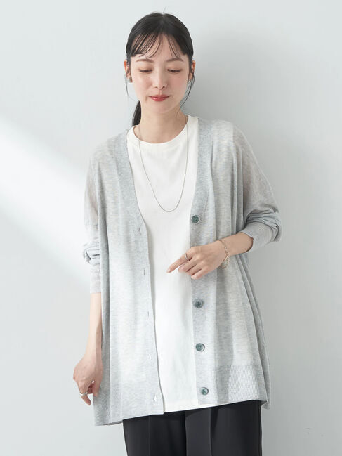 earth music&ecology「シアーBIGカーディガン」|カーディガン|