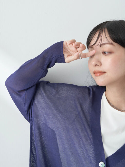 earth music&ecology「シアーBIGカーディガン」|カーディガン|