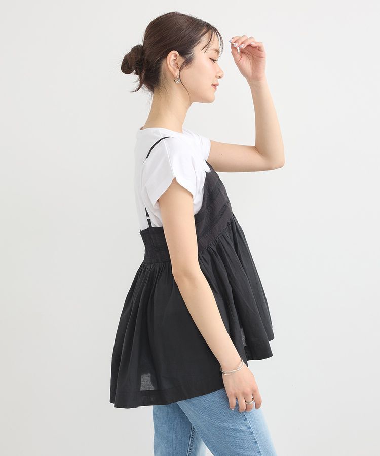 earth music&ecology「SET2点レースキャミ+フレンチTee」|Tシャツ・カットソー|