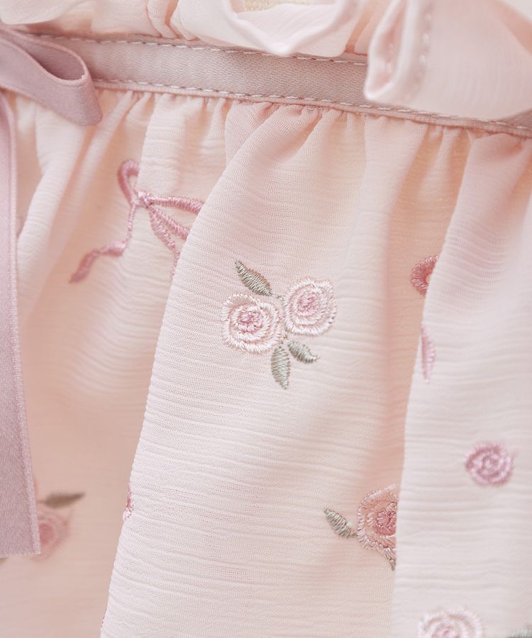 Maison de FLEUR「ローズリボン刺繍キャンバストートバッグ」|トートバッグ|