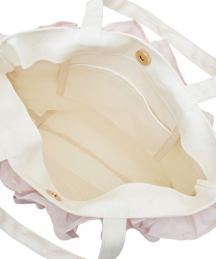 Maison de FLEUR「ローズリボン刺繍キャンバストートバッグ」|トートバッグ|