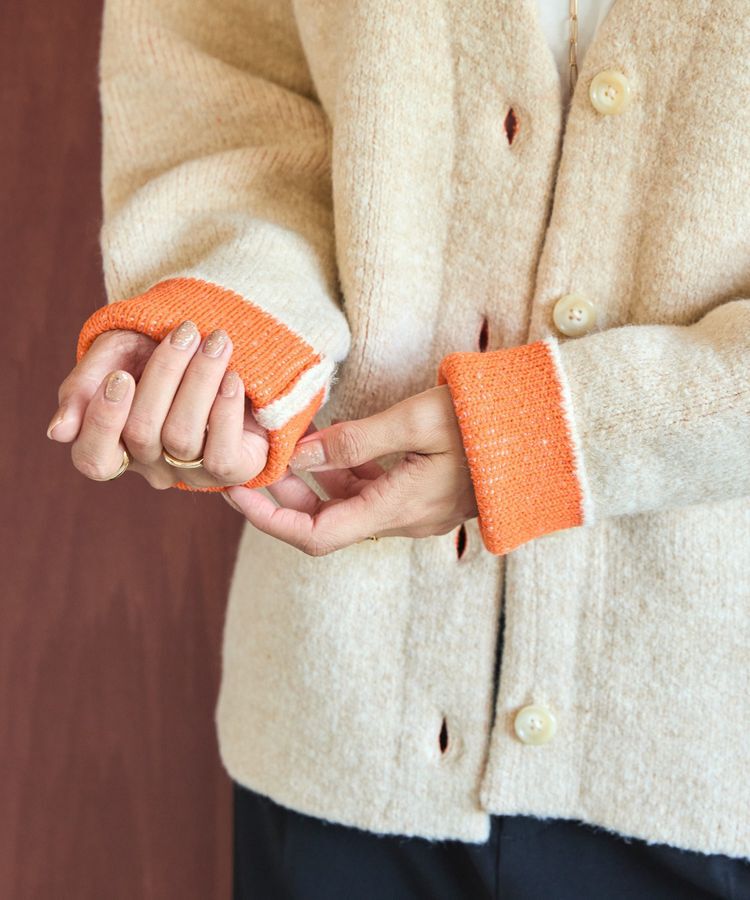 AMERICAN HOLIC「VネックWフェイスニットカーディガン【WEB限定カラー有り】」|カーディガン|