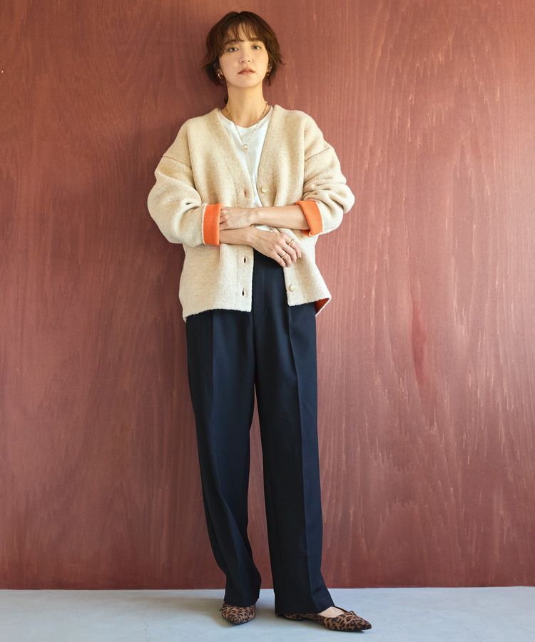 AMERICAN HOLIC「VネックWフェイスニットカーディガン【WEB限定カラー有り】」|カーディガン|