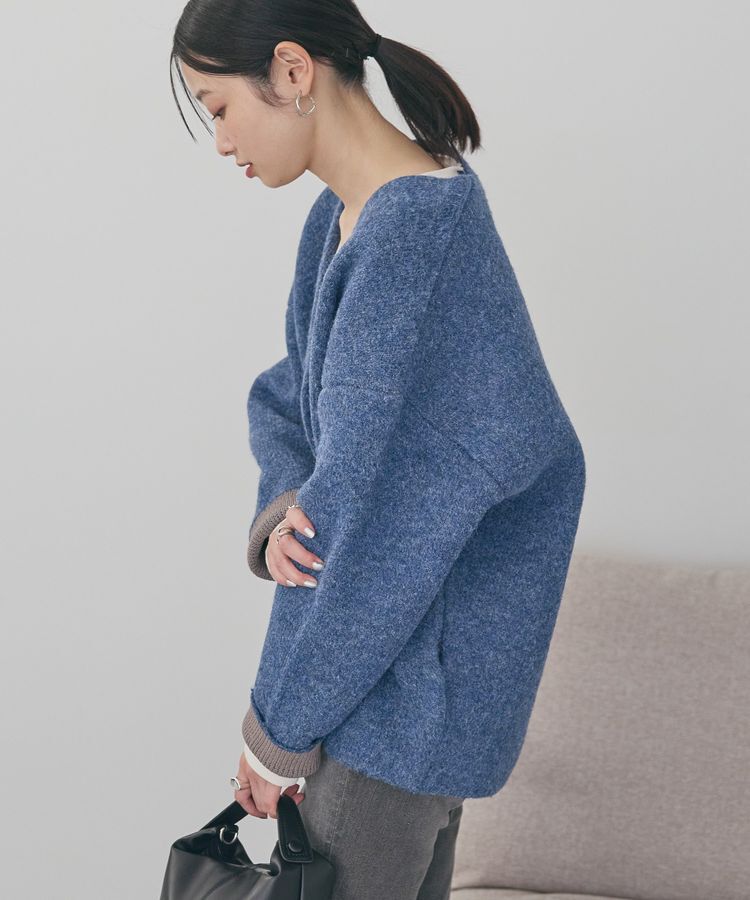 AMERICAN HOLIC「VネックWフェイスニットカーディガン【WEB限定カラー有り】」|カーディガン|