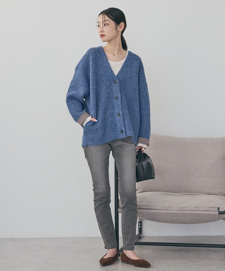 AMERICAN HOLIC「VネックWフェイスニットカーディガン【WEB限定カラー有り】」|カーディガン|