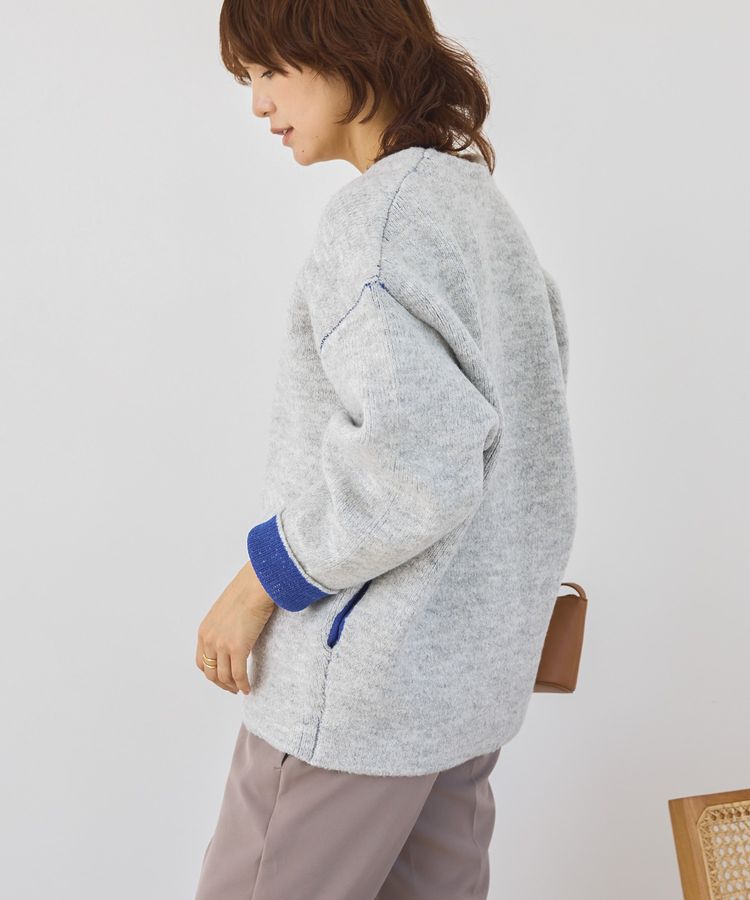 AMERICAN HOLIC「VネックWフェイスニットカーディガン【WEB限定カラー有り】」|カーディガン|