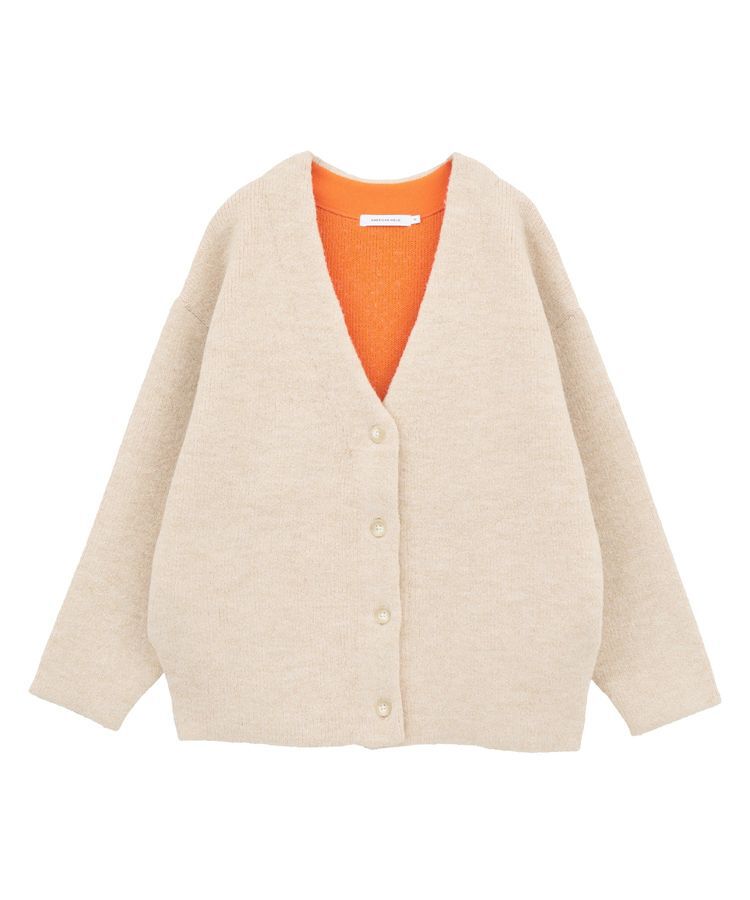 AMERICAN HOLIC「VネックWフェイスニットカーディガン【WEB限定カラー有り】」|カーディガン|