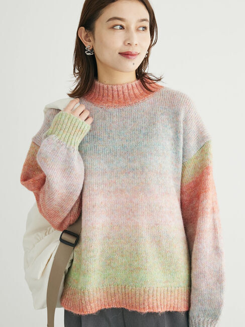 Green Parks「グラデーションニットプルオーバー」|ニット・セーター|Multi