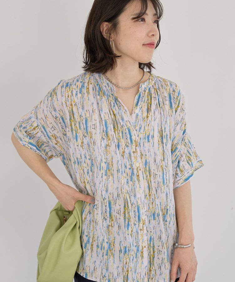 Green Parks「アソート柄さらっとレーヨンブラウス」|シャツ・ブラウス|