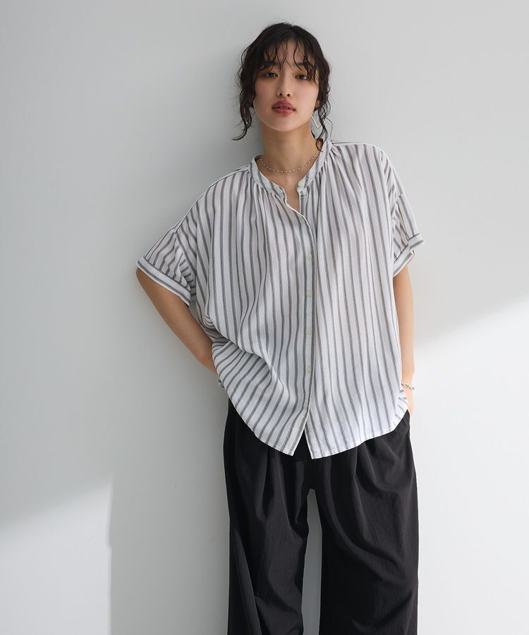 Green Parks「アソート柄さらっとレーヨンブラウス」|シャツ・ブラウス|Stripe