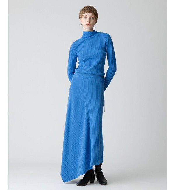 allureville「アシンメトリーヘムワンピース」|ワンピース|ブルー