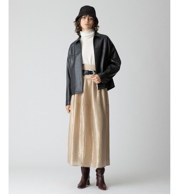 allureville「バイカラータートルプルオーバー」|ニット・セーター|