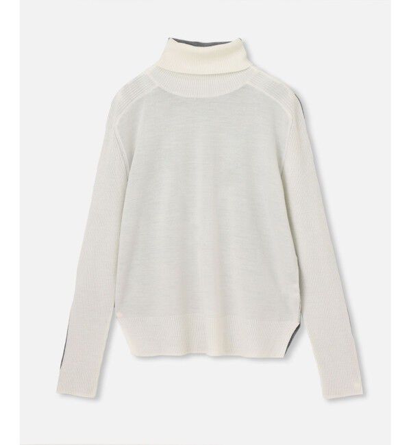 allureville「バイカラータートルプルオーバー」|ニット・セーター|