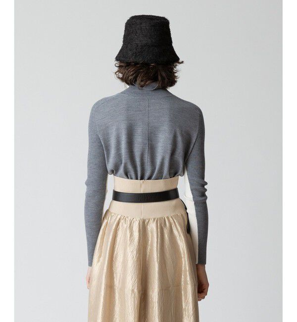 allureville「バイカラータートルプルオーバー」|ニット・セーター|