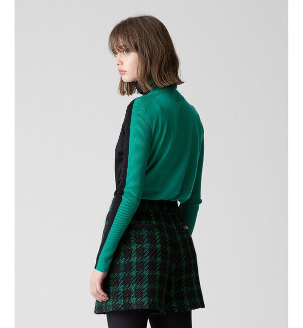 allureville「バイカラータートルプルオーバー」|ニット・セーター|