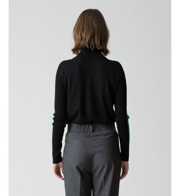 allureville「バイカラータートルプルオーバー」|ニット・セーター|