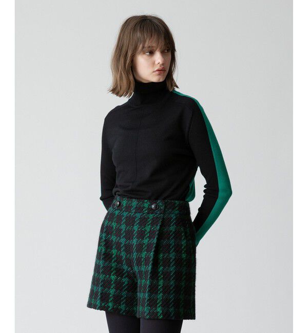 allureville「バイカラータートルプルオーバー」|ニット・セーター|