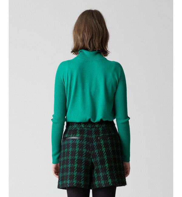 allureville「バイカラータートルプルオーバー」|ニット・セーター|