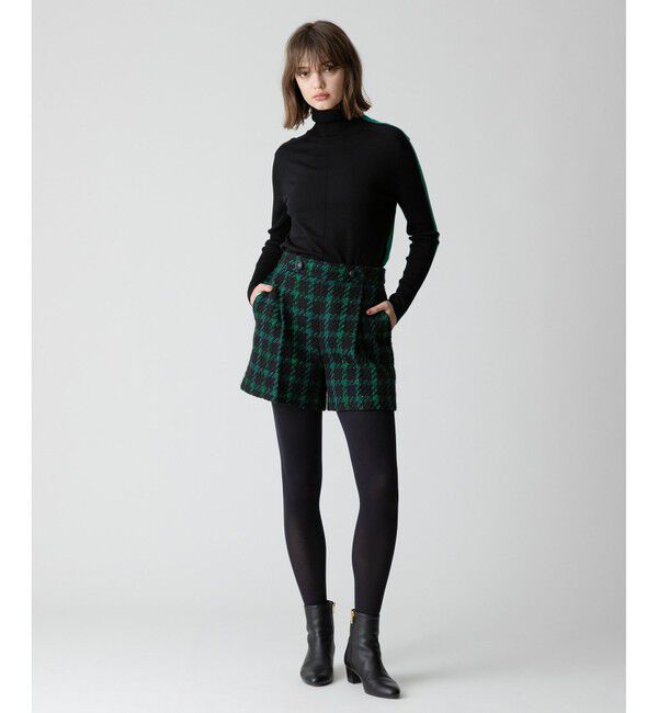 allureville「バイカラータートルプルオーバー」|ニット・セーター|