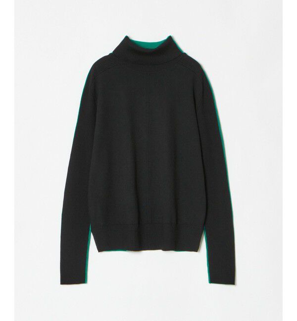 allureville「バイカラータートルプルオーバー」|ニット・セーター|