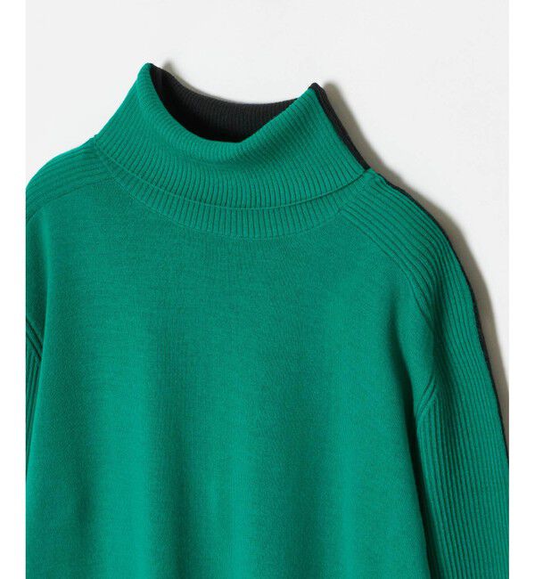 allureville「バイカラータートルプルオーバー」|ニット・セーター|