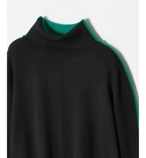 allureville「バイカラータートルプルオーバー」|ニット・セーター|