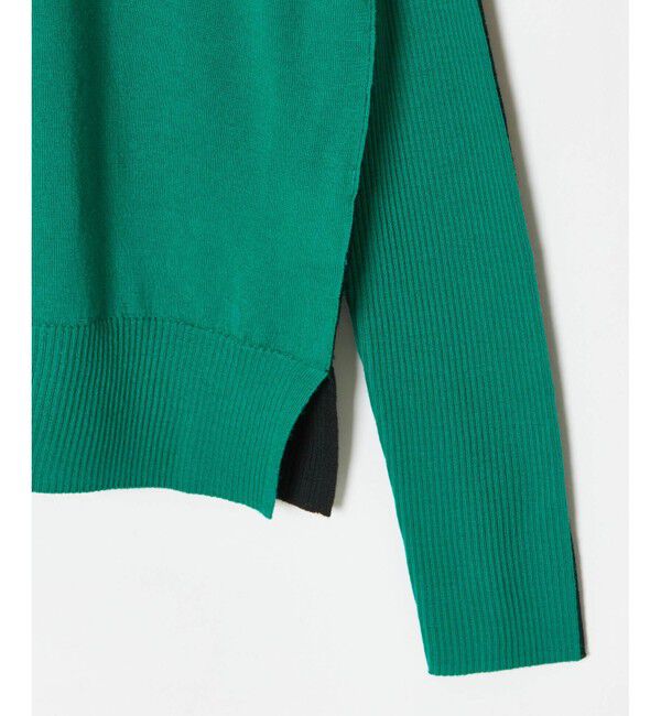 allureville「バイカラータートルプルオーバー」|ニット・セーター|