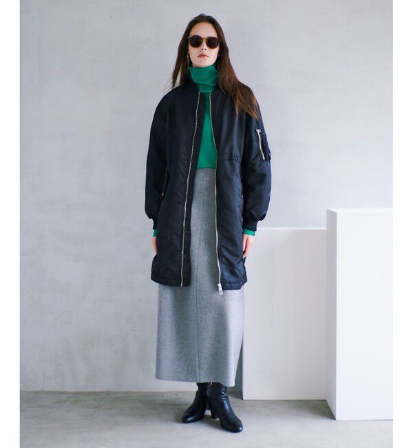 allureville「バイカラータートルプルオーバー」|ニット・セーター|