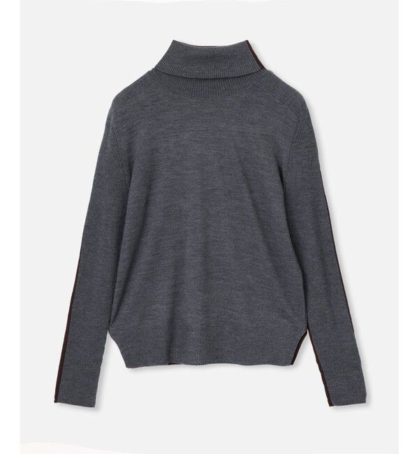 allureville「バイカラータートルプルオーバー」|ニット・セーター|