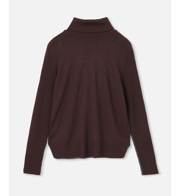 allureville「バイカラータートルプルオーバー」|ニット・セーター|