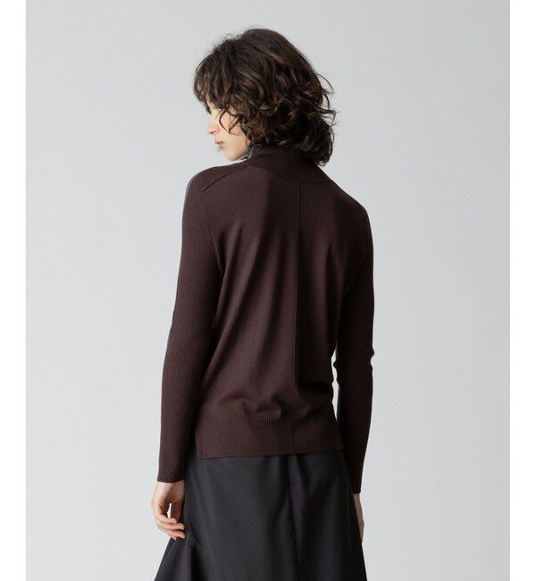 allureville「バイカラータートルプルオーバー」|ニット・セーター|