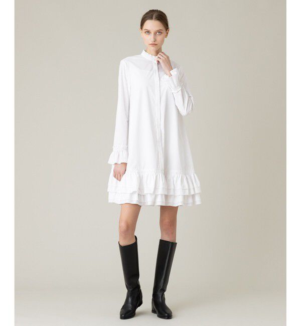LOULOU WILLOUGHBY「【LOULOU WILLOUGHBY】ティアードフリルワンピース」|ワンピース|ホワイト