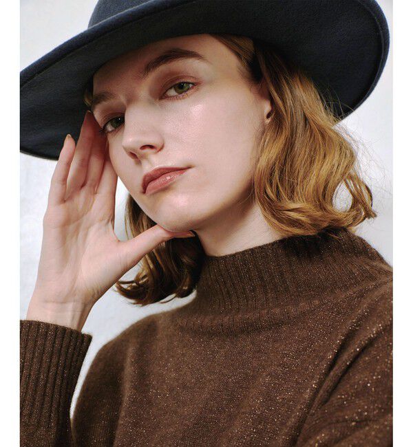 allureville「シャイニーラクーンバックスリットプルオーバー」|ニット・セーター|