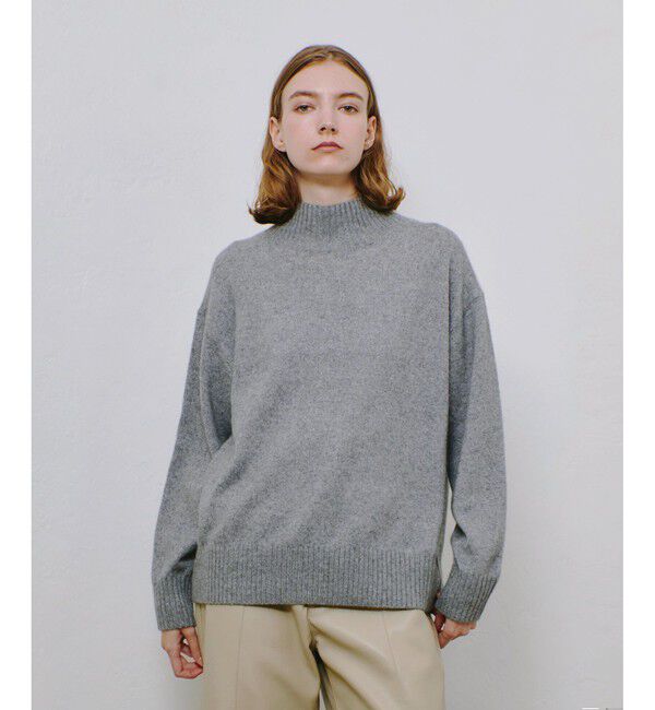 allureville「シャイニーラクーンバックスリットプルオーバー」|ニット・セーター|