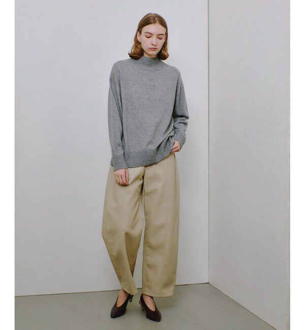 allureville「シャイニーラクーンバックスリットプルオーバー」|ニット・セーター|